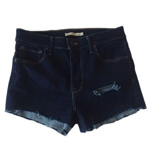 Levi’s High Waisted Cut-off Shorts Dark Blue 29